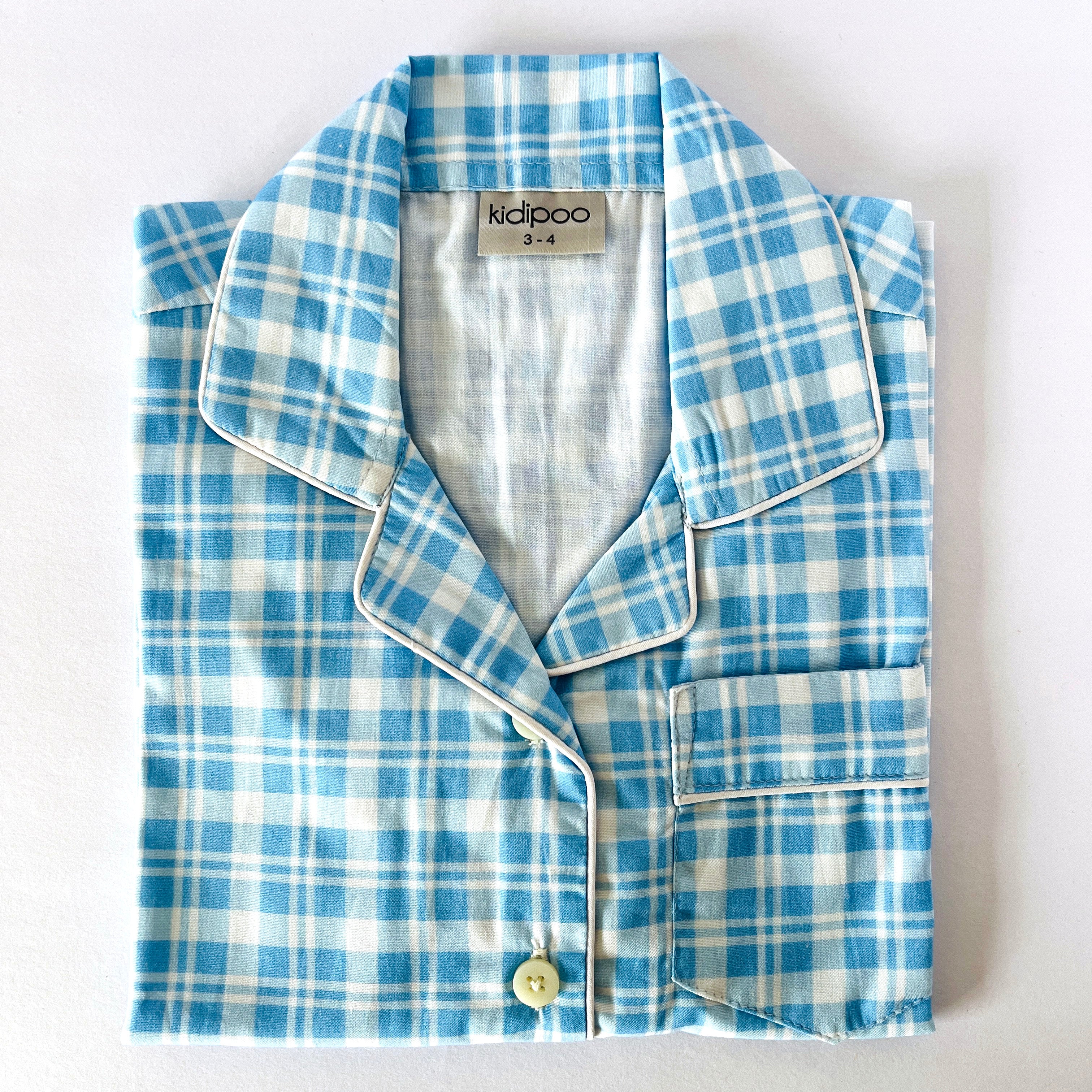 Blue Checks Night Suit